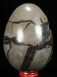 Septarian Dragon Egg Geode - Black Crystals #57457-2